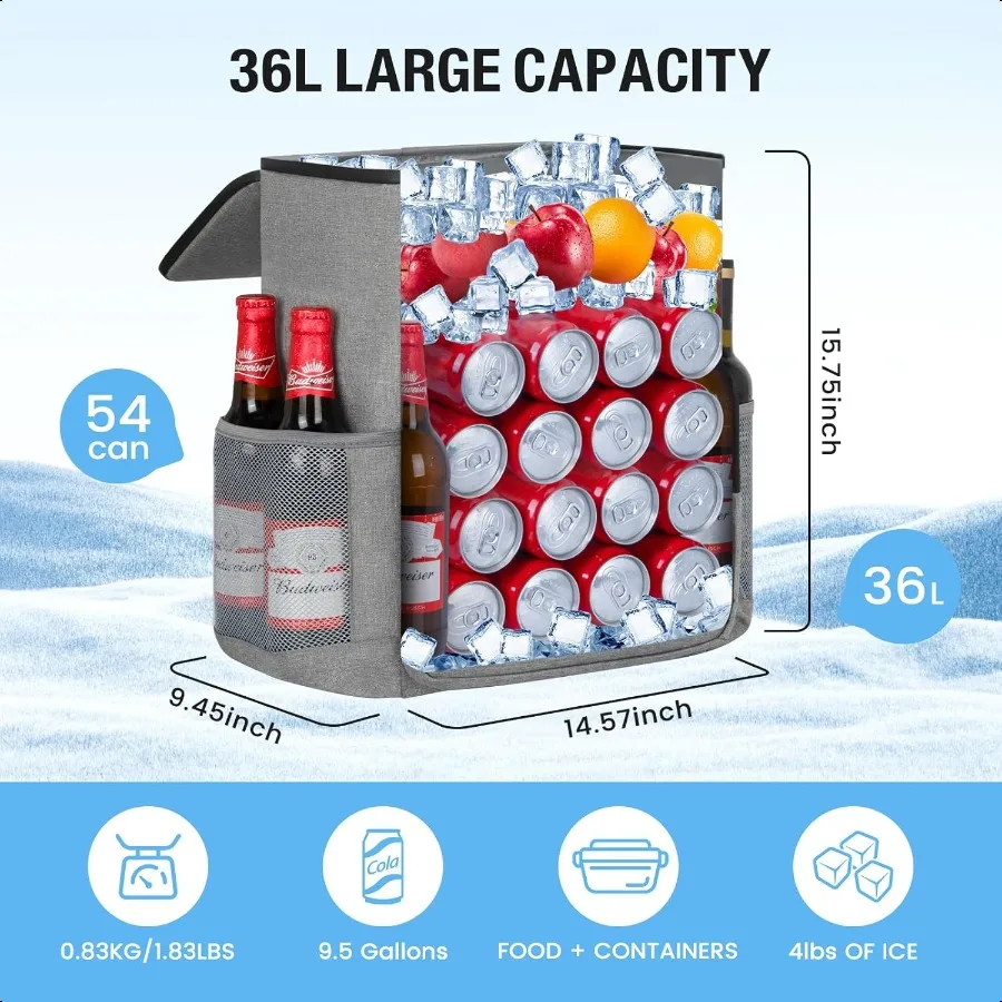 Backpack Cooler 54 Cans Insulated Leak Proof Cooler Backpack for Men Women Cooler Bag Portable Picnic Camping Beach Hiking BBQ