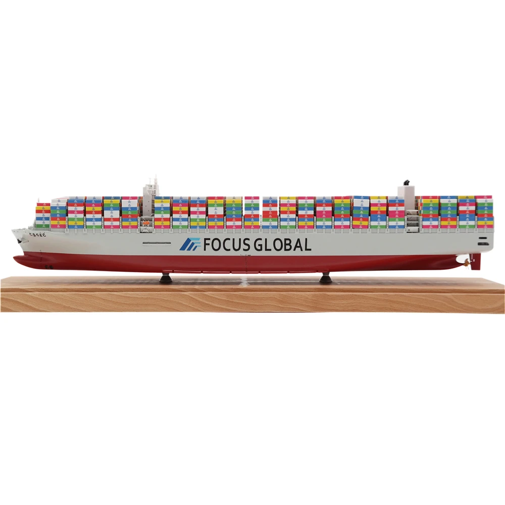 Customized 1:888 Scale Shipping Model 45cm Factory Container Ship for Promotional and Business Gifts