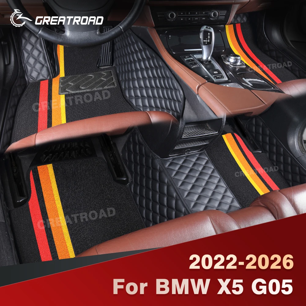

GREATROAD For BMW X5 G05 2022 2023 2024 2025 2026 Double Layer Car Floor Mats Interior Accessories Auto Carpet Cover Custom