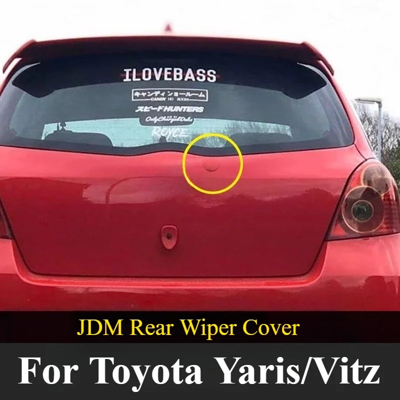 For Toyota Yaris/Vitz JDM Wiper Cover: Waterproof ABS Cap - Stylized Replacement for Rear Wiper Arm Body Decorative Accessories