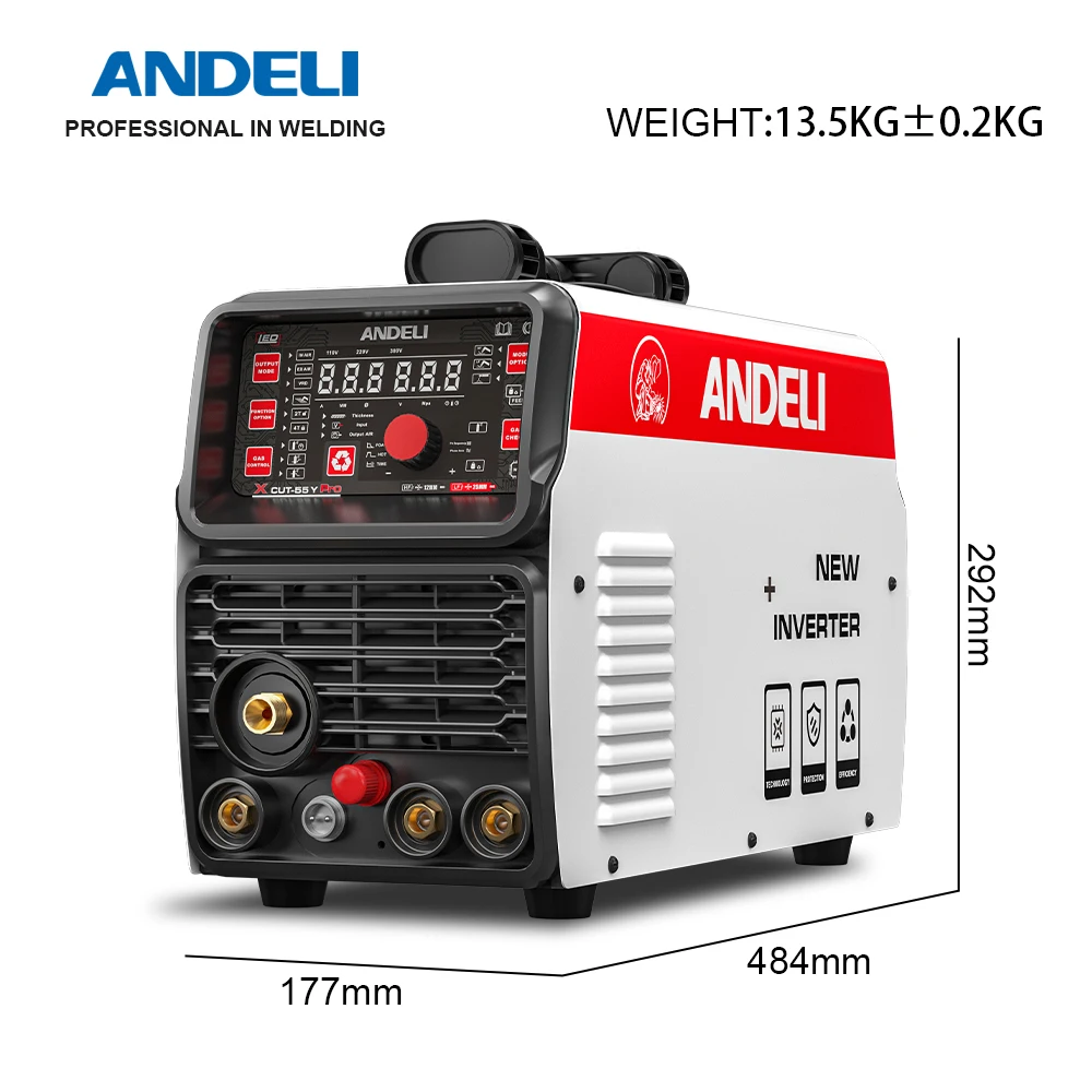 ANDELI Plasma Cutting Machine Pilot Arc Non-contact Cutting Built in Air Pump Plasma Cutter Low Frequency Metal Cutting