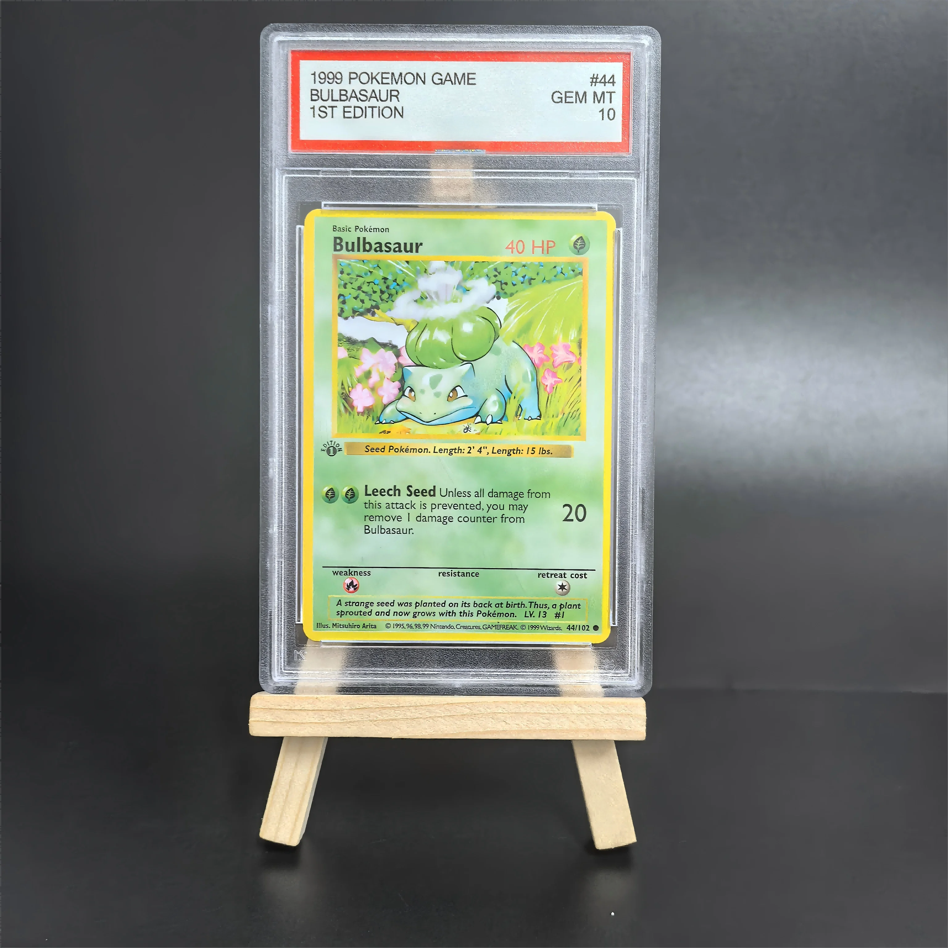 Карманная игра 1999 года IVYSAUR BULBASAUR 1ST EDITION GEM MT, копия, рейтинг 10 точек, коллекционные орнаментные карты, игры, подарочные игрушки