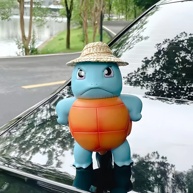 New Hot Sale Anime Pokemon Squirtle Will Spray Water Jenny Turtle Car Accessories Spray Water Big Size Proud And Cute Model Toys