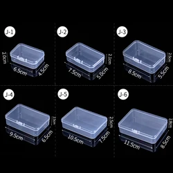 Portable Plastic Box Mini Rectangle Boxes Translucent Jewelry Storage Case Earring Rings Container Plastic Packing Storage Box