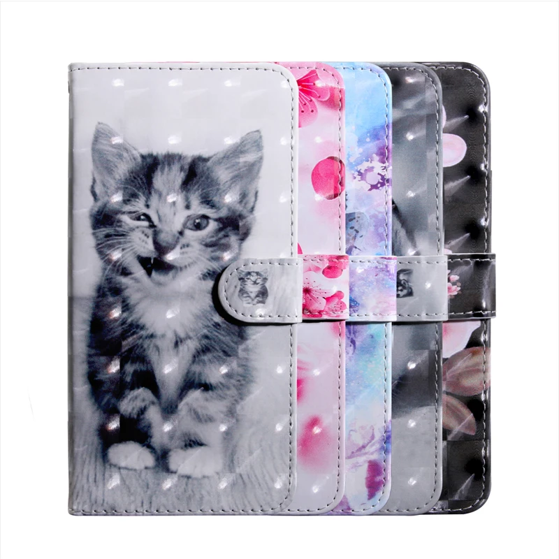 3D Fashion pattern Painted Flip Leather Wallet Magnetic Case For Xiaomi Redmi Note 10 10S 10T 9 9S 8 8T 7 7S 6 4G/5G PRO