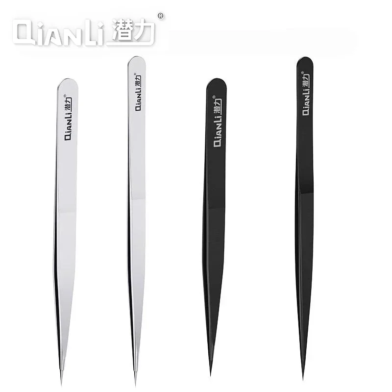 Qianli iNeeZY Handmade Polished Non-magnetic Stainless Tweezer High Hardness Vacuum Plating Process Jump line Tweezer tools