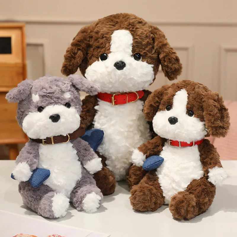 22-45cm Simulatie RealLife Huisdier Schnauzer Pluche Speelgoed Gevuld Pluizig Dier Schattige Beagle Hond Baby Appsease Pop Zacht Kinderen Speelgoed Cadeau