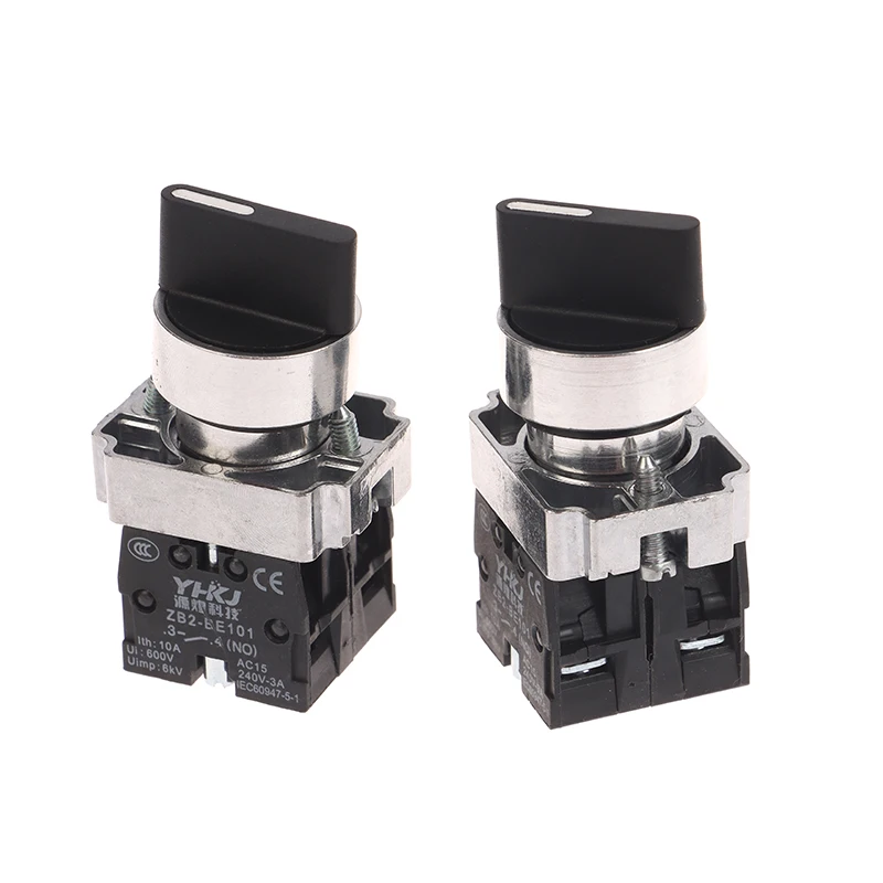 1pc 22mm Push Button Rotary Switch XB2-BD25 BD53 1NO1NC 2NO 2/3 Position Self Locking Self Resetting Selector Knob Switch