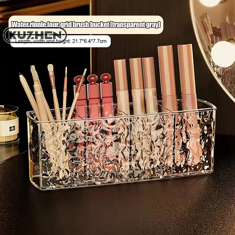 4 Roosters Water Rimpel Ps Cosmetische Opbergdoos Make-Up Borstel Houder Organizer Lippenstift Wenkbrauw Potlood Desktop Opbergstandaard