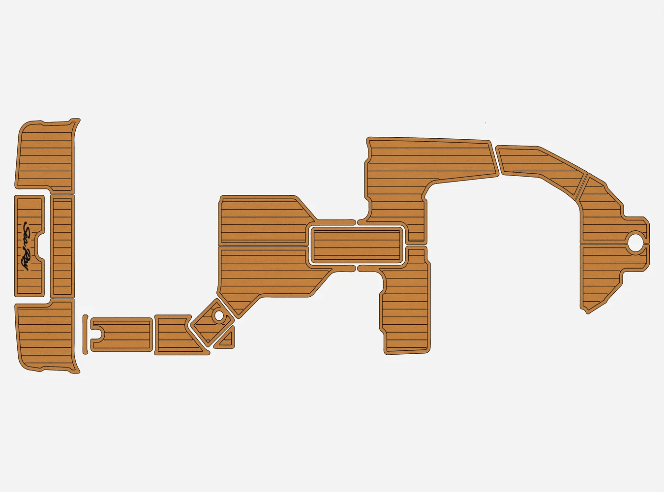 

2008-2012 Sea Ray 200-220 Выберите 1/4 дюйма, 6 мм, пена EVA, нескользящий морской коврик из тикового дерева из ПВХ, настил из тикового дерева, домашний ковер, морской пол