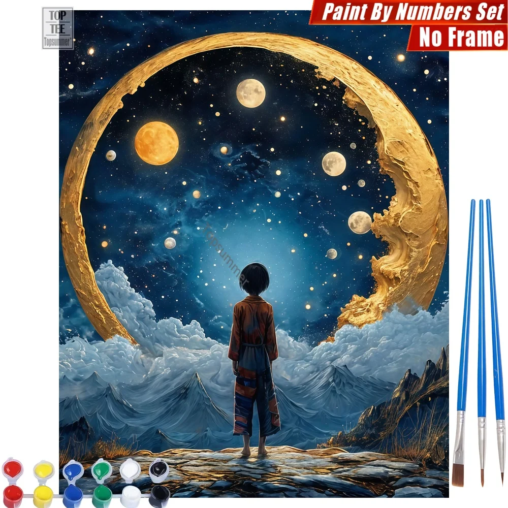 

Набор для рисования маслом «Полумесяц» для детей — подарок для учителя, подарок для друга, декор для детской комнаты в стиле «Мечтательный месяц»