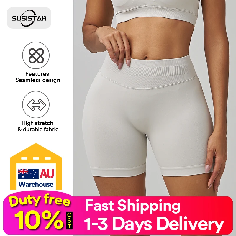 

SUSISTAR Professional Women Workout Shorts 3.6" Scrunch Shorts Seamless High Waisted Contour Gym Yoga Biker Shorts