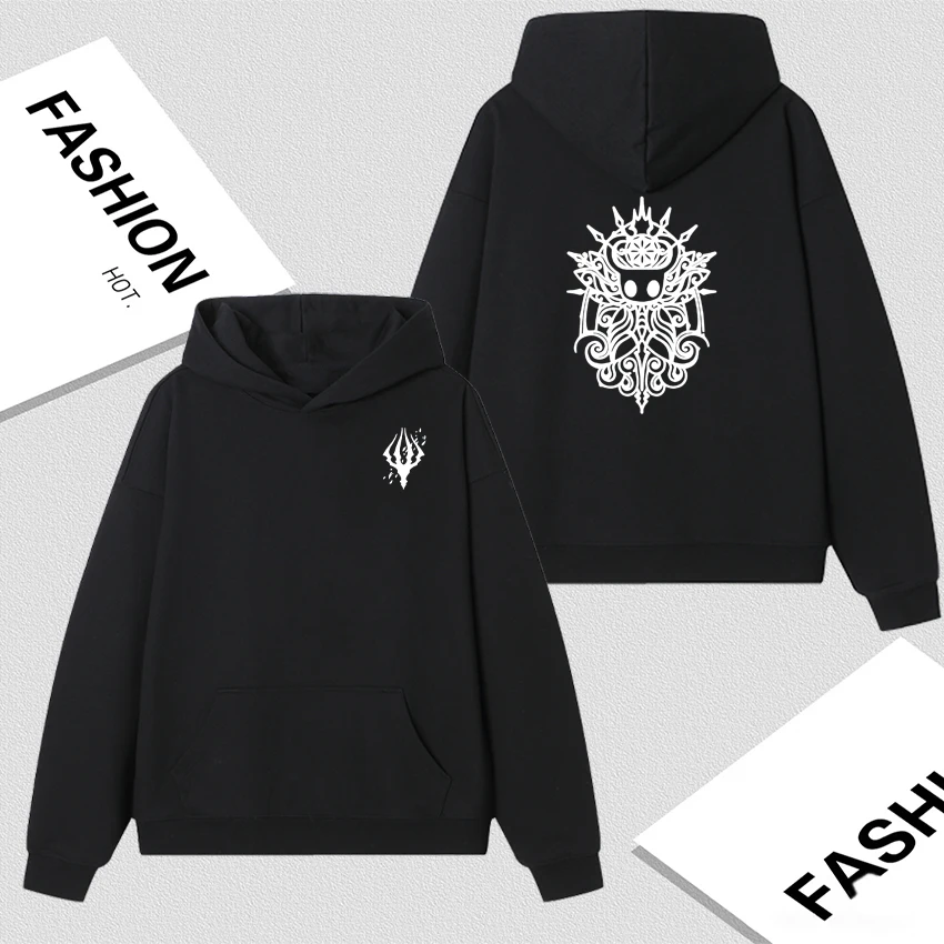 

New Hollow Knight Pattern Print Sweatshirt Long sleeve Autumn Winter Men Women Fleece Hoodie Vintage Bodywarmer Pullover Unisex