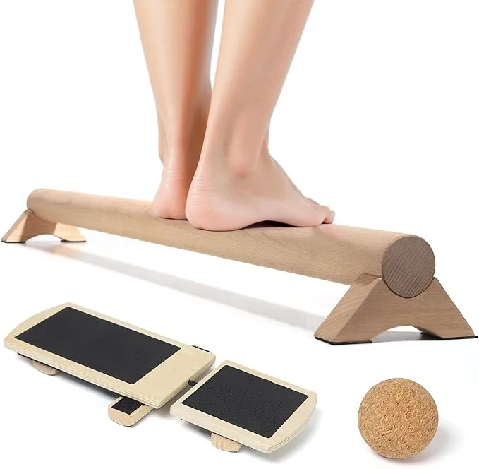 Balance Trainer Kit Ankle Strengthening Exerciser Balance Plate Beam for Foot Embossed Blackboard Foot Trainer