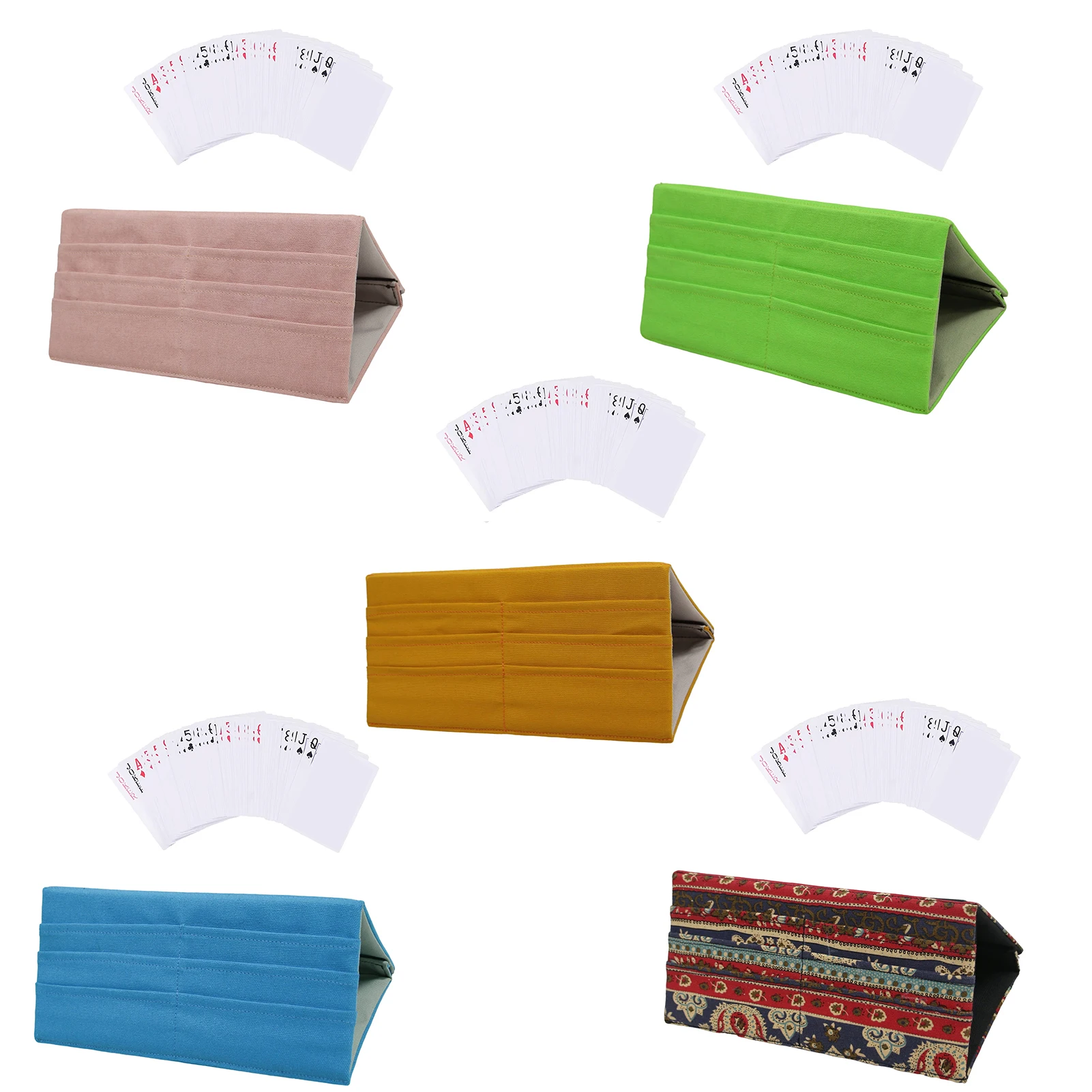 

Folding Playing Card Holder Polyester Game Card Holder for Canasta Poker Bridge Cards Folding Playing Card Holder