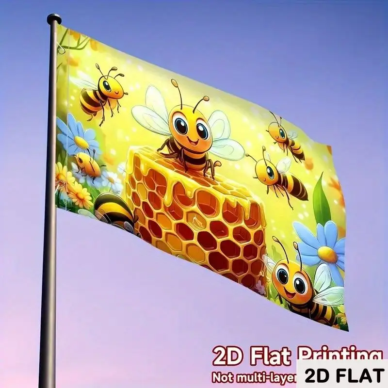 bandeira-com-estampa-2d-plana-1-peca-com-estampa-de-abelha-favo-de-mel-flor-e-ceu-perfeita-para-uso-interno-externo-material-de-poliester