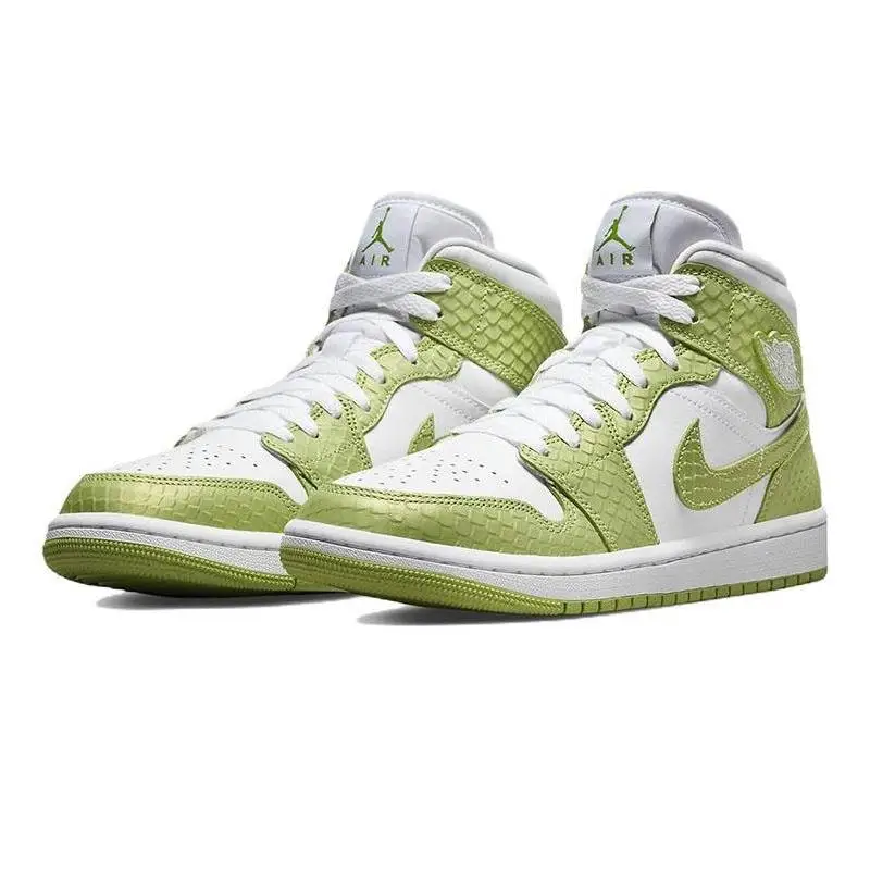 Nike-Jordan Air 1 Mid Se "Python Verde" Tênis, sapatos, Dv2959-113