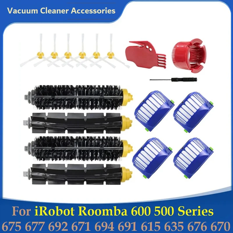 Accesorios de repuesto para Irobot Roomba, 675, 677, 692, 671, 694, 691, 615, 635, 676, 670, 645, 690, 600, Serie 500, 595, 585 Vac