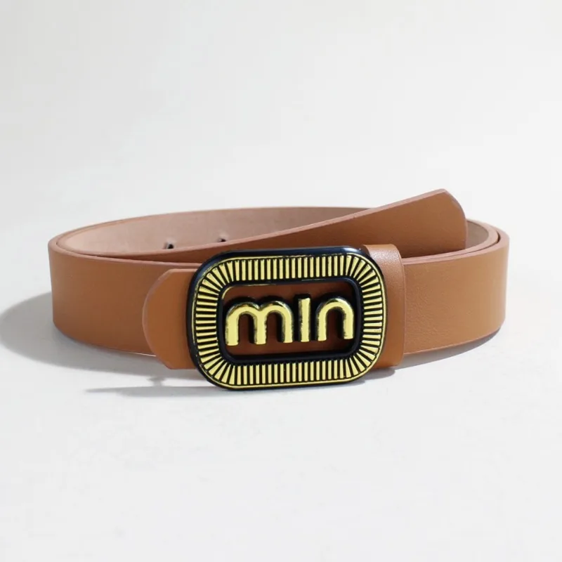 Корейский ретро золотой ремень с пряжкой и буквами, украшение для платья, джинсы, черный ремень, женские аксессуары, новый стиль