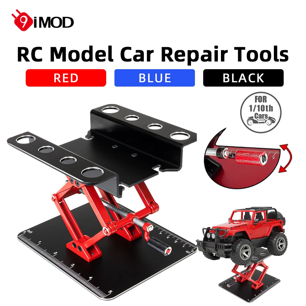 Soporte de reparación de automóviles 9IMOD RC, estación de trabajo de Metal, plataforma de montaje, elevación de elevación, herramienta de Hobby portátil para coche trepador de control remoto 1/10