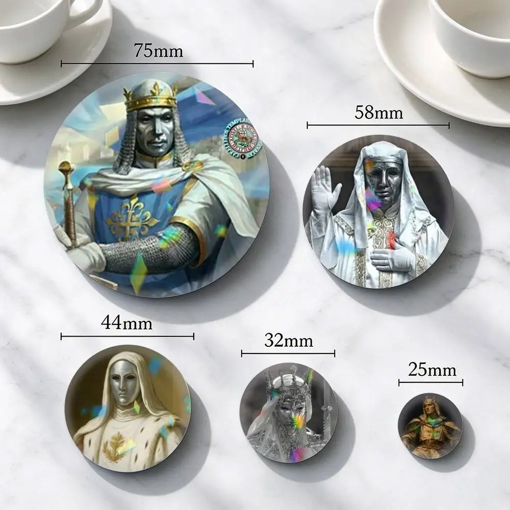 Baldwin IV Former King of J-Jerusalem  25mm 32mm 44mm 58mm 75mm Brooches Badges Pins for Accessories Gift