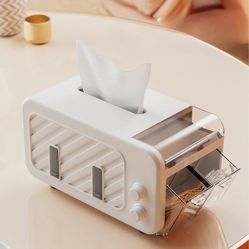 Scatola per fazzoletti da scrivania Scatola di carta creativa per soggiorno Tavolino da caffè Scatola portaoggetti per stuzzicadenti per articoli vari con telecomando multifunzione