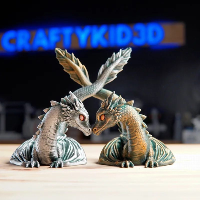 

3D печатная двуспальная подставка для книг дракона, декоративная книжная полка с изображением животных, настольная книжная подставка, декоративная фигурка, домашний декор