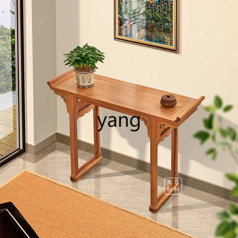 LMM strip case refined grinding log strip few solid wood table Buddhist platform small warping head case