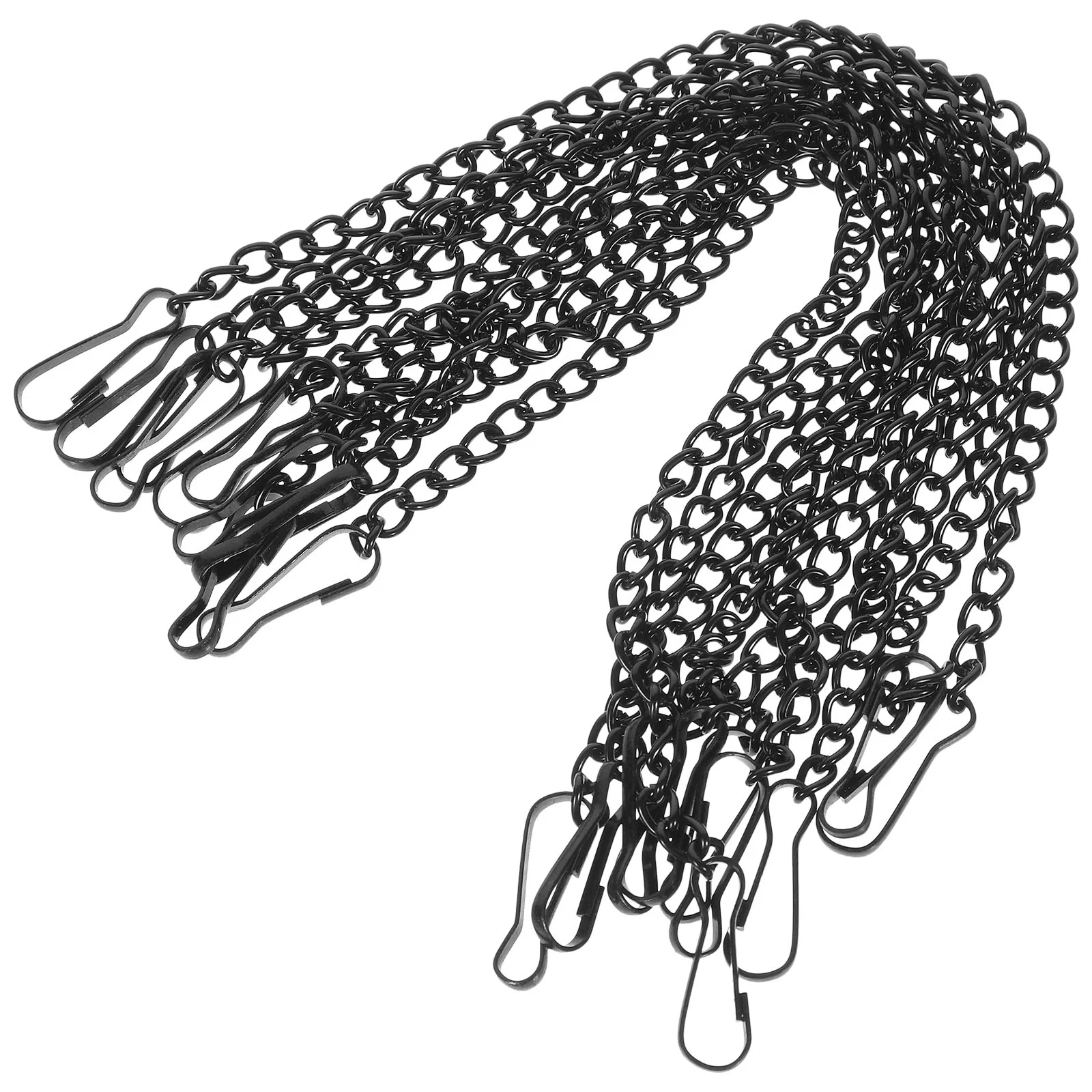 

10pcs Black Sign Chains Heavy Duty Metal Hanging Chains 1.2mm Thick 20cm Plant Hangers Hooks Indoors Outdoors