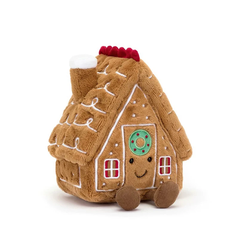 Adorable Casa de Jengibre, Estrella de Jengibre, Árbol de Jengibre, Muñeco de Peluche, Relleno de Algodón PP Suave, Decoración Festiva