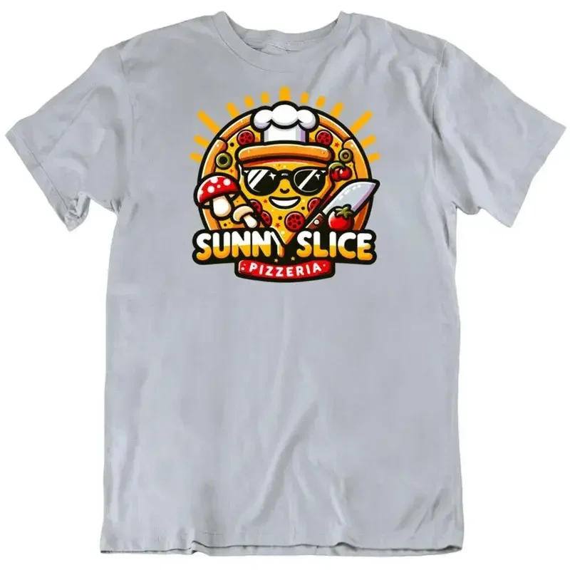 Sunny Slice Pizzeria Restaurant Food Funny T Shirt