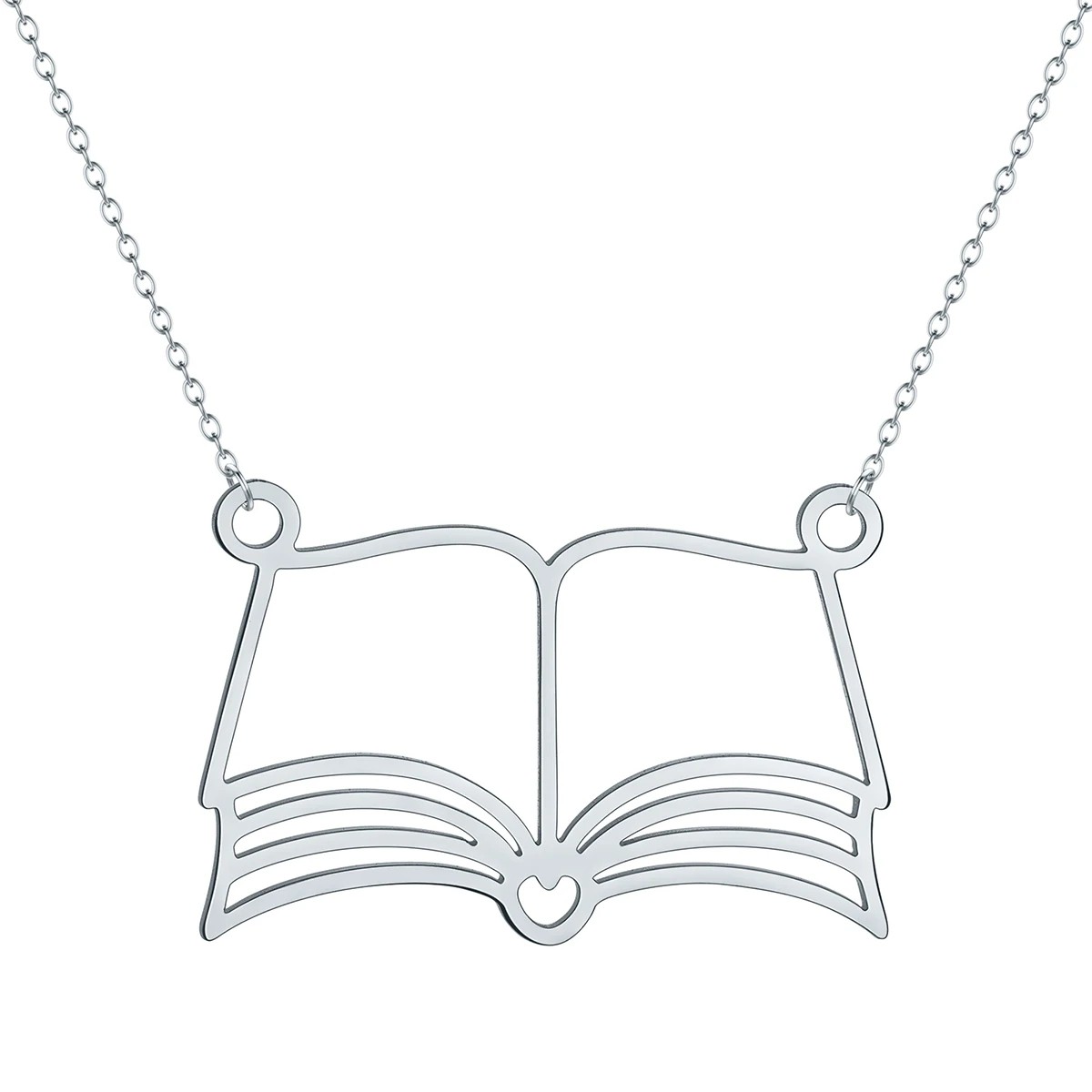 Books  Pattern Pendant Necklace Gift Bookworm Favorite Books Necklace Stainless Steel Jewelry for  Reading Lover