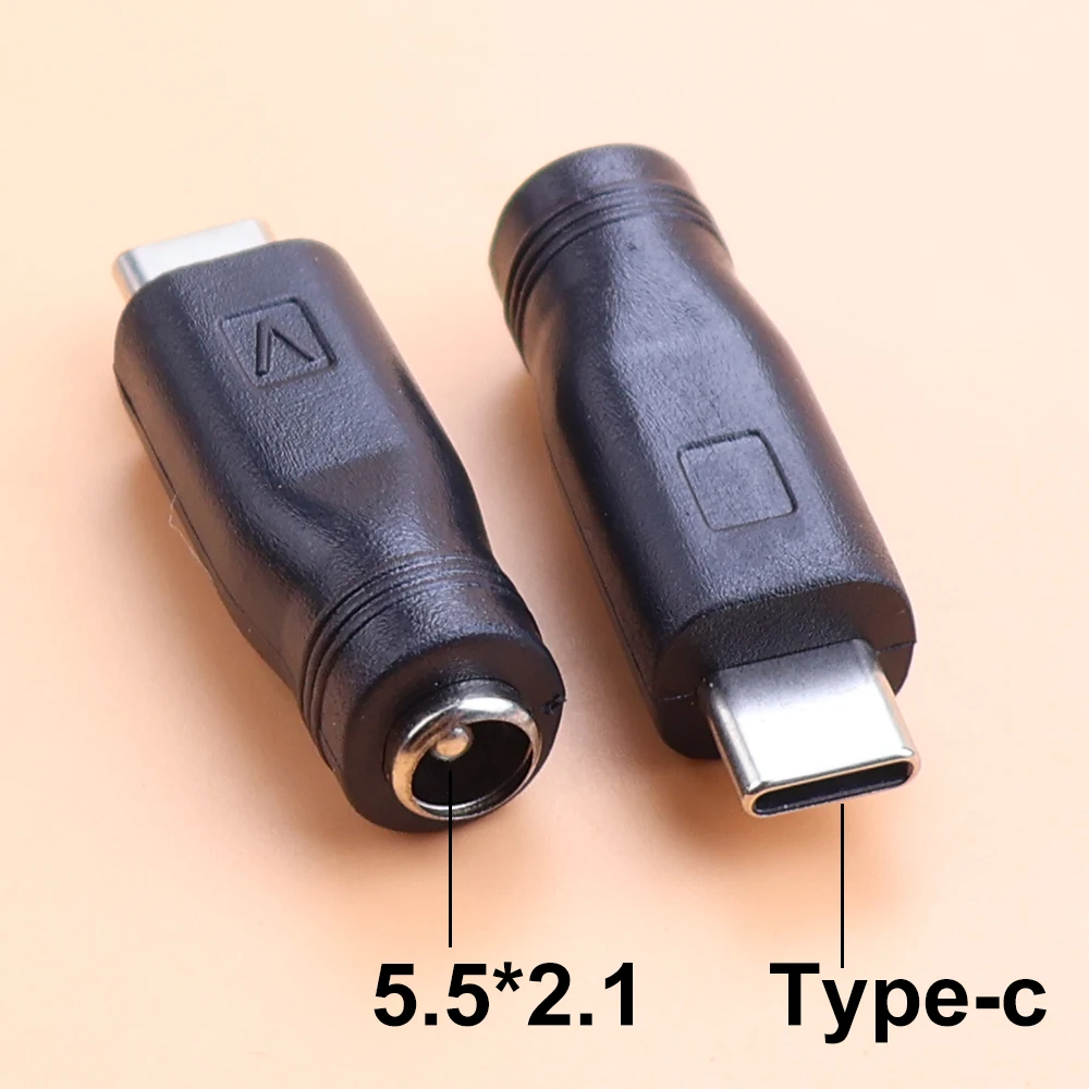 1 piece Type C / Tablet Micro USB 2.0 To DC 5.5x2.1 mm Power Jack Adapter Plug USB C To DC 5.5*2.1 mm Power Connector Adapter 5V