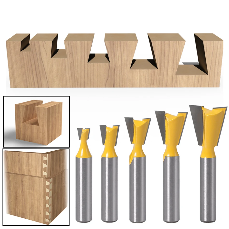 

1pcs 8mm Shank Dovetail Joint Router Bits Set 14 Degree Woodworking Tools Engraving Bit Milling Cutter for Wood herramientas