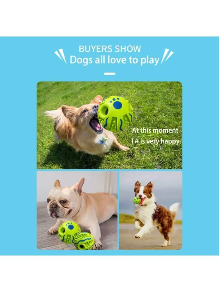 E8BD Dog Chew Toy With Squeaky Bounce Motion And Dental Health Features