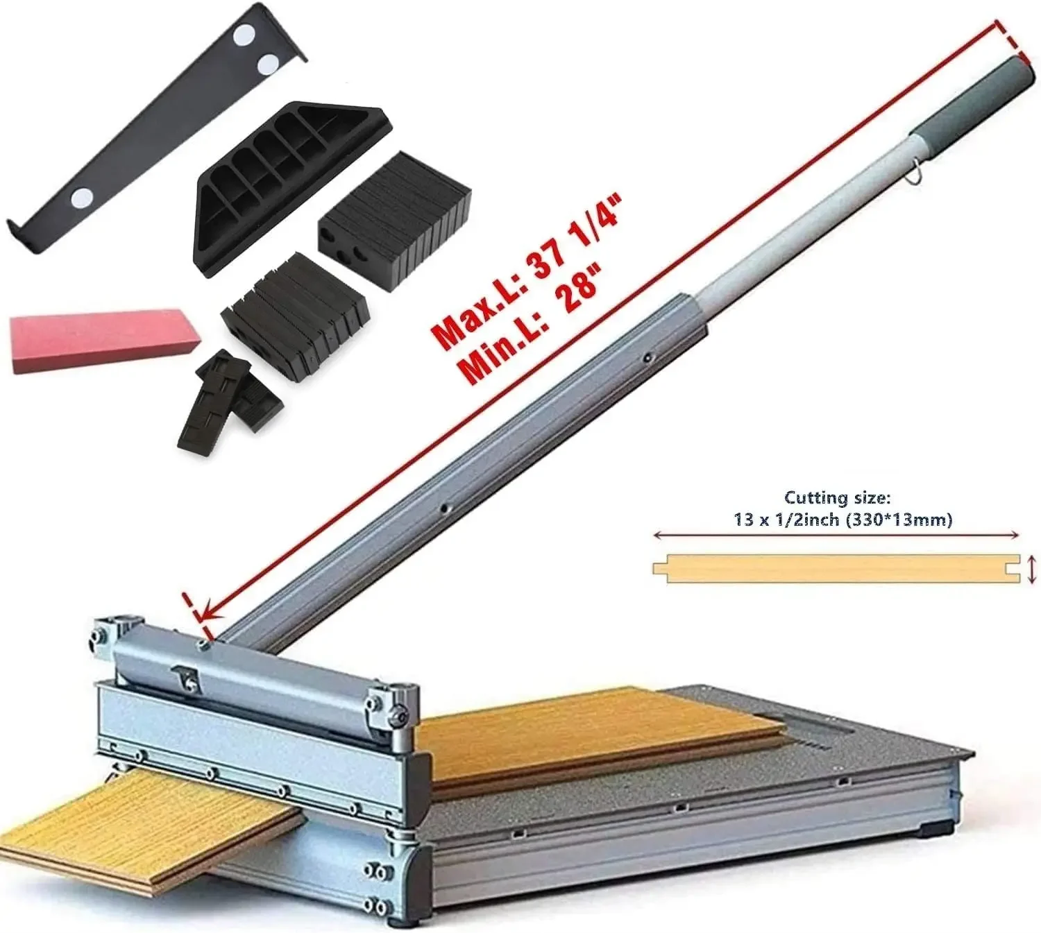 ZZH قاطعة أرضية احترافية/فينيل مقاس 13 بوصة مع مجموعة تركيب أرضية، 15 ° /30 ° / 45 °   تخفيضات فورية في خطوة واحدة، وتقطيع الأرضية المصفحة