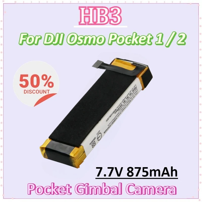 

Replacement Battery HB3 7.7V 875mAh for DJI Osmo Pocket Osmo Pocket II Osmo Pocket 1 2 Rechargeable Li-ion High Quality Battery