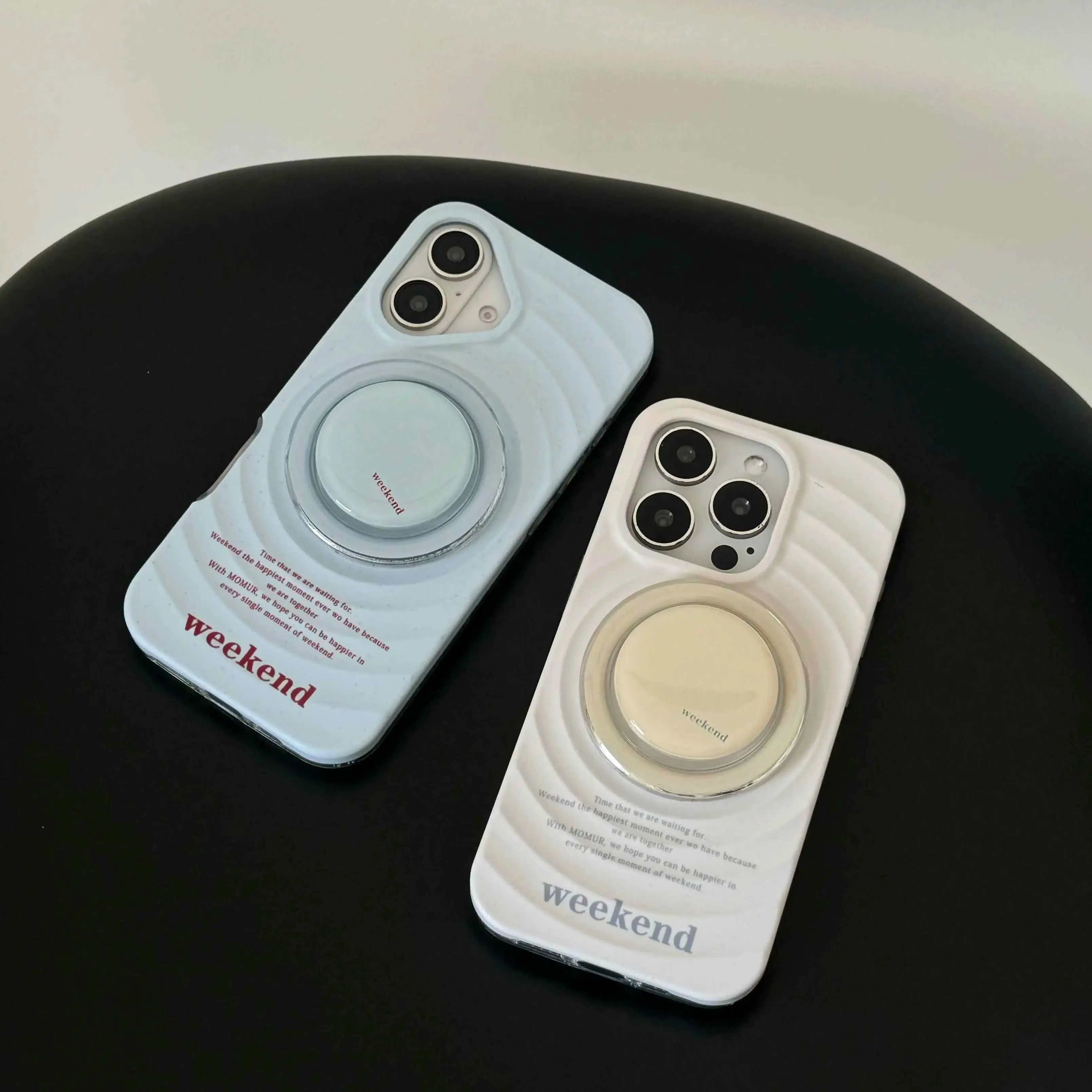 Ins simple blue clrcle phone case for iphone 14pro 13 16 13pro 15promax 16promax 12 15 pro max 14 stand holder magnetic fundas