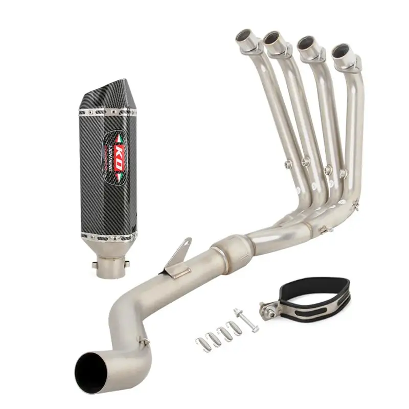 Complete Exhaust System For QJMOTOR QJ800GS-G SRK800RR 2023 Motorcycle Slip On Front Link Pipe 51mm Muffler Escape Silencer image 4