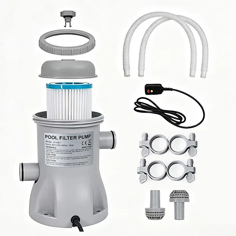 Portable Pool Filter Pump for Inflatable Pools, Easy-Setup Debris Cleaner & Water Circulation System