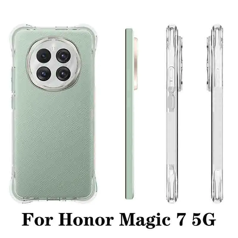 Honor Magic 7 Magic7 Case Clear Airbag Silicone TPU Shockproof Back Cover Soft Case for Honor Magic 7 Magic7 5G Phone Bags