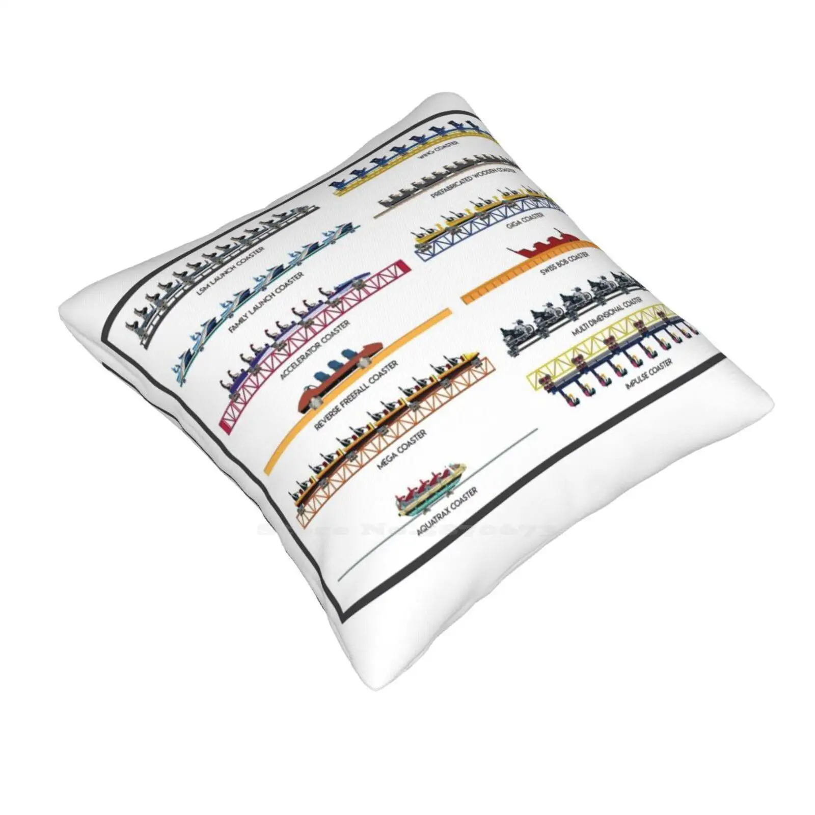 Intamin Rollercoaster Range Design Home Sofa Car Cushion Cover Pillowcase Intamin Rides Theme Parks Rollercoasters