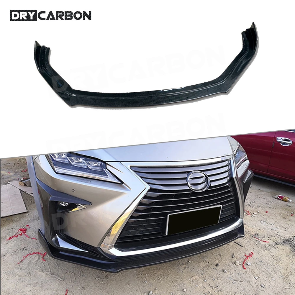 

Карбоновый передний спойлер-губа для Lexus RX300 RX450H 2016-2020, защита переднего бампера, аксессуары для стайлинга автомобиля, обвесы из FRP
