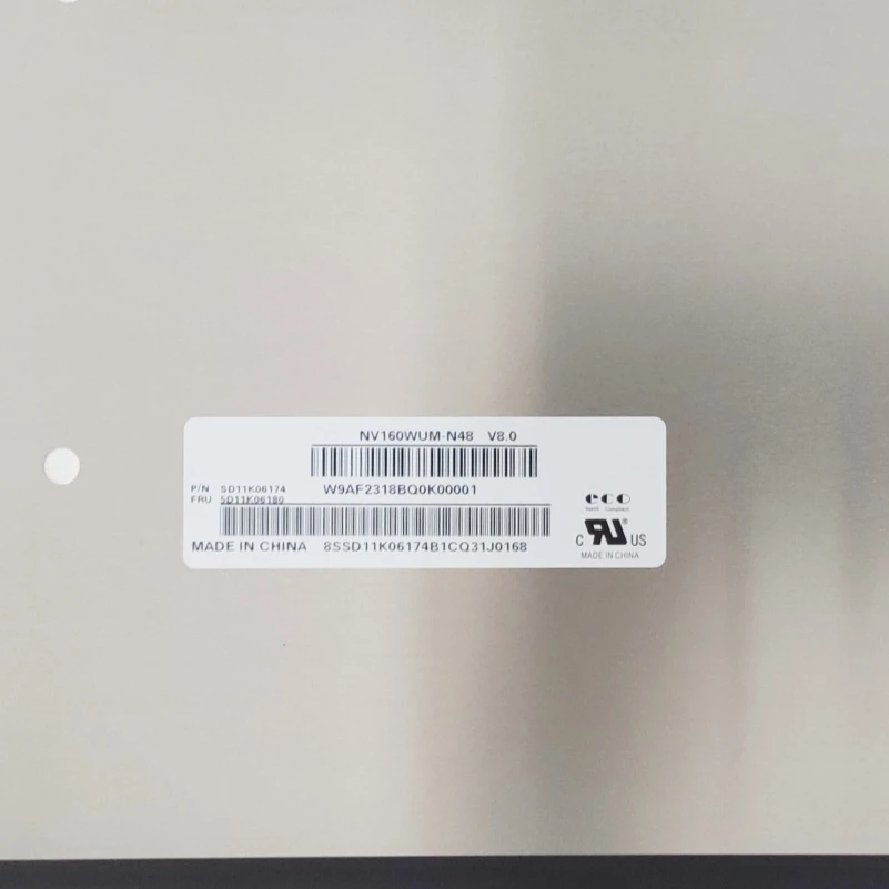 

NV160WUM-N48 16,0-дюймовый тонкий светодиодный матричный ЖК-экран для ноутбука 16:10 IPS 60 Гц 30 контактов 1920x1200