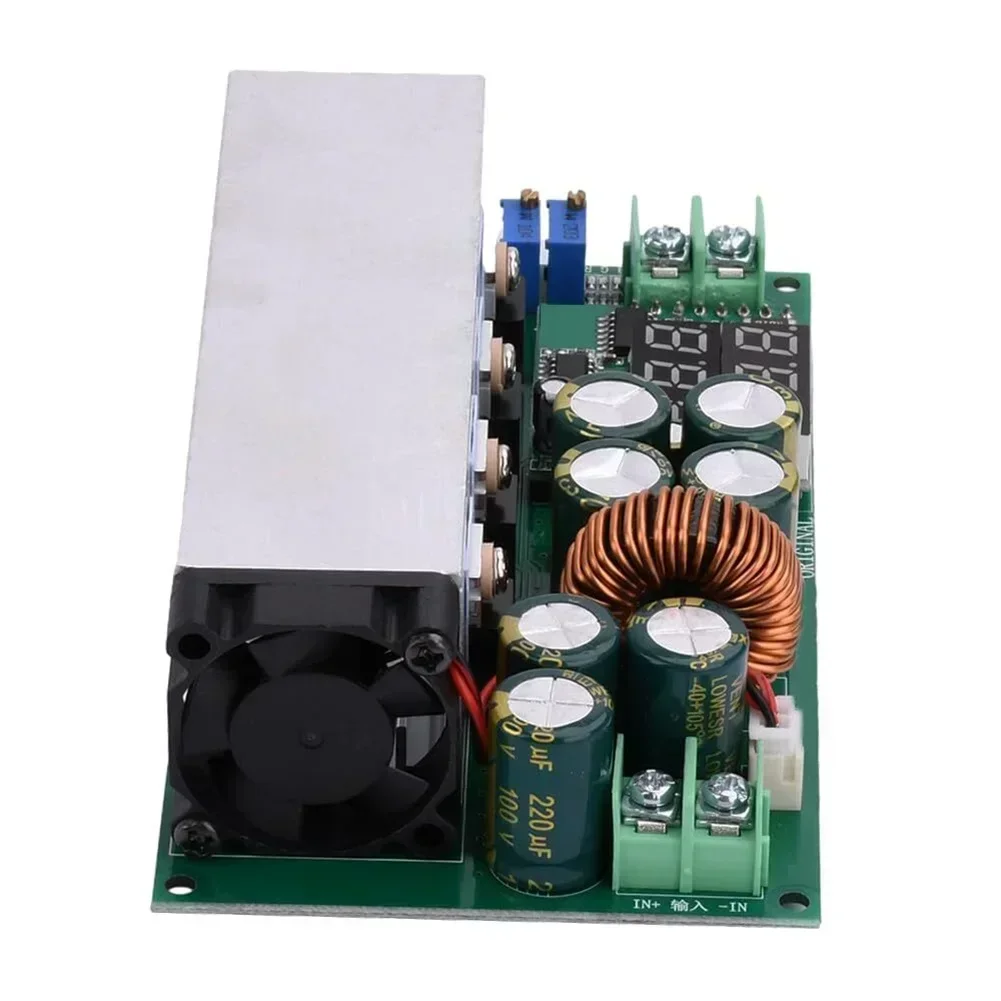 Módulo Step Down DC de alta eficiência com display digital Conversor de tensão ajustável de 20A para tensões de entrada de DC12 a 80V