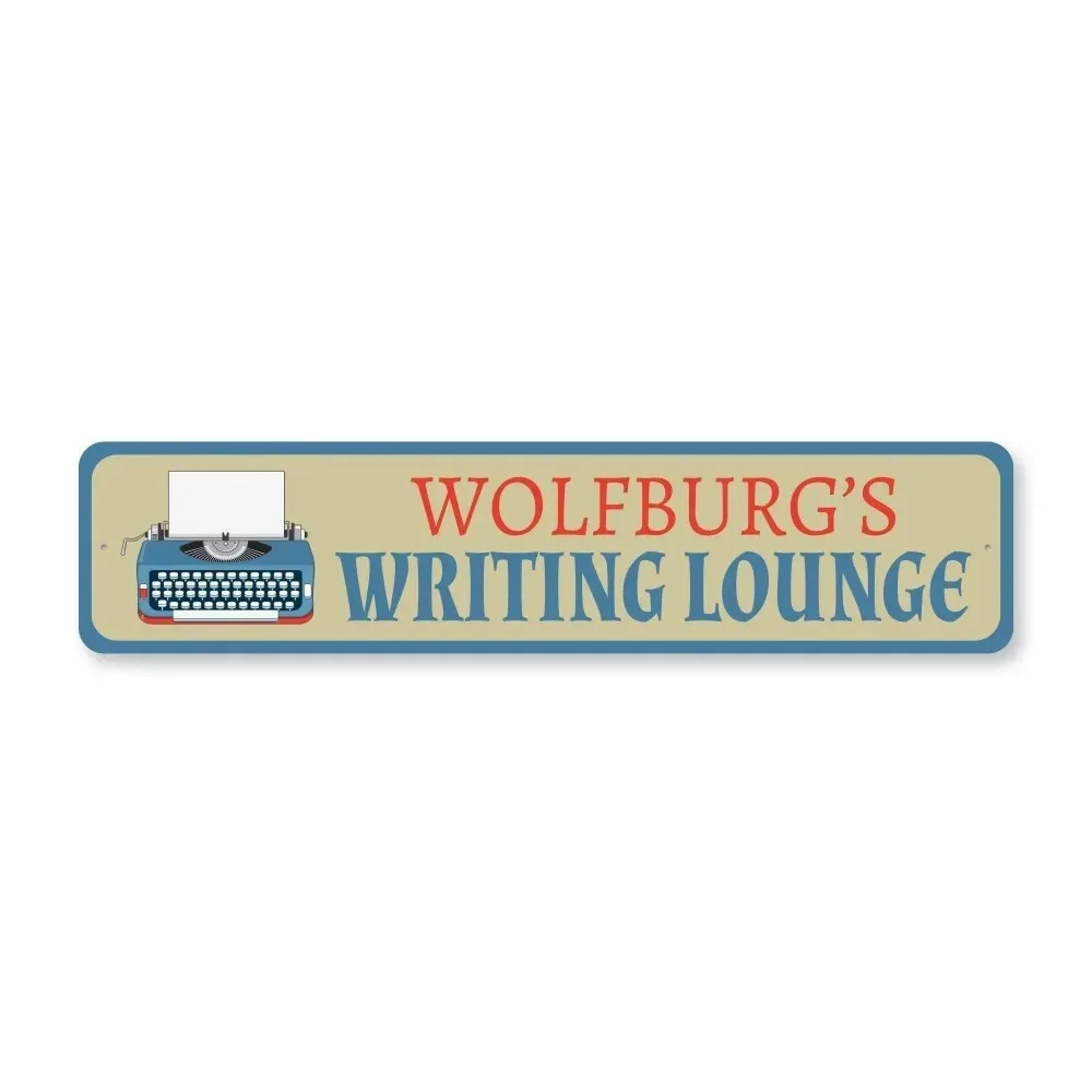 CIFbuy Personalized Text Long Metal, Custom Writing Lounge Wall Ornament