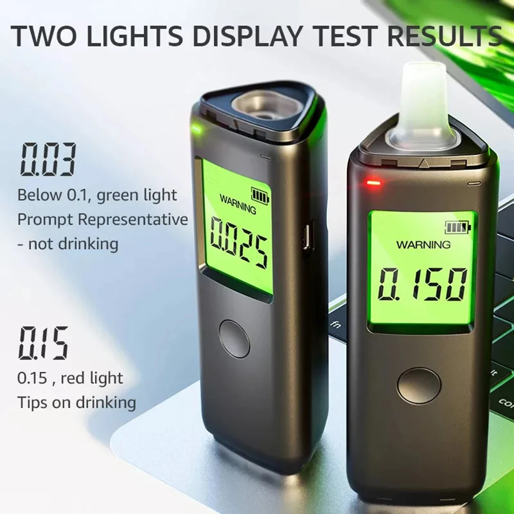 LED Display Automatic Breathalyzer Alcohol Test Rechargeable Alcohol Tester Tool Breath Alcohol Tester Car Electronics