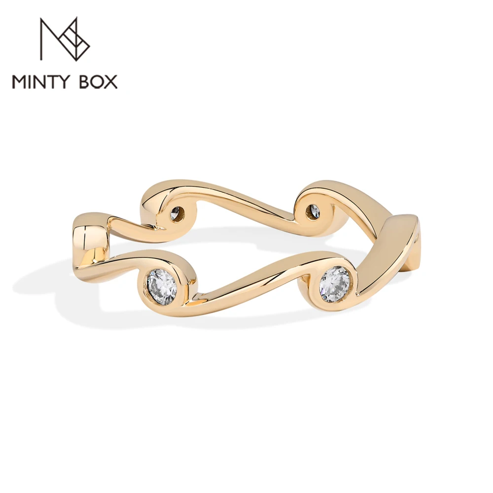 

MINTYBOX S925 Стерлингового Серебра Муассанит Обручальные Кольца для Женщин Лабораторное Бриллиантовое Штабелируемое Кольцо Роскошный Подарок Изящные Ювелирные Изделия