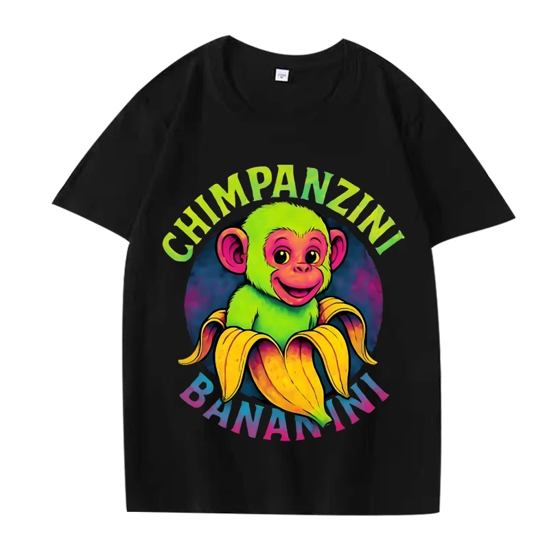 

Italian Brainrot Chimpanzini Bananini graphics T Shirt men ’s women Oversized 100% Cotton short sleeve Summer print Unisex tops