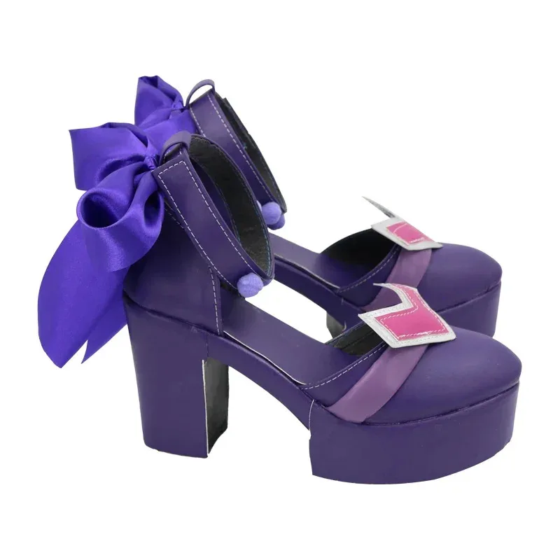 2025 aaa RealCos der Sheriff von Piltover Cosplay Stiefel Kostüm Schuhe für Frauen Mädchen PU Leder High Heels